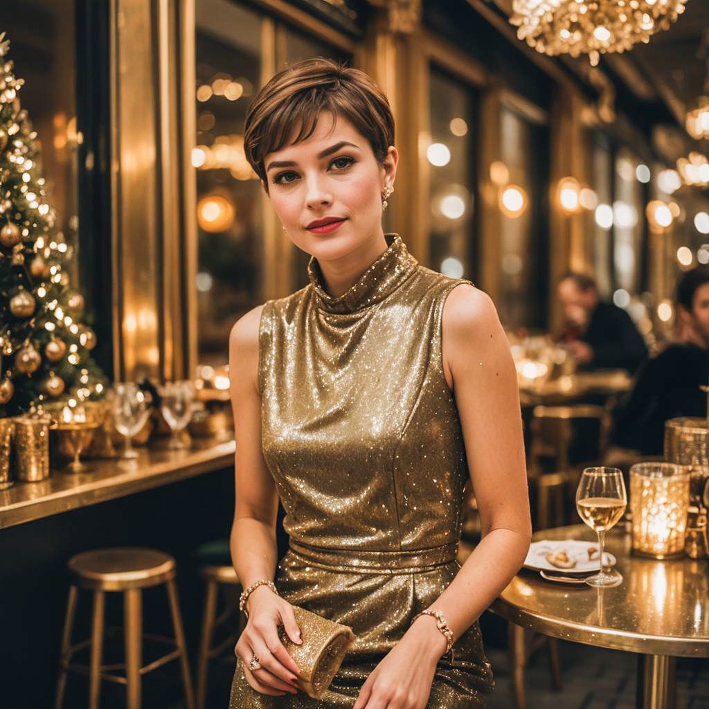 Elegant Golden Attire for Festive Celebration