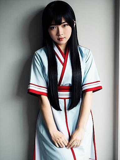 Realistic Tokiko Tsumura Cosplay Costume Woman Portrait