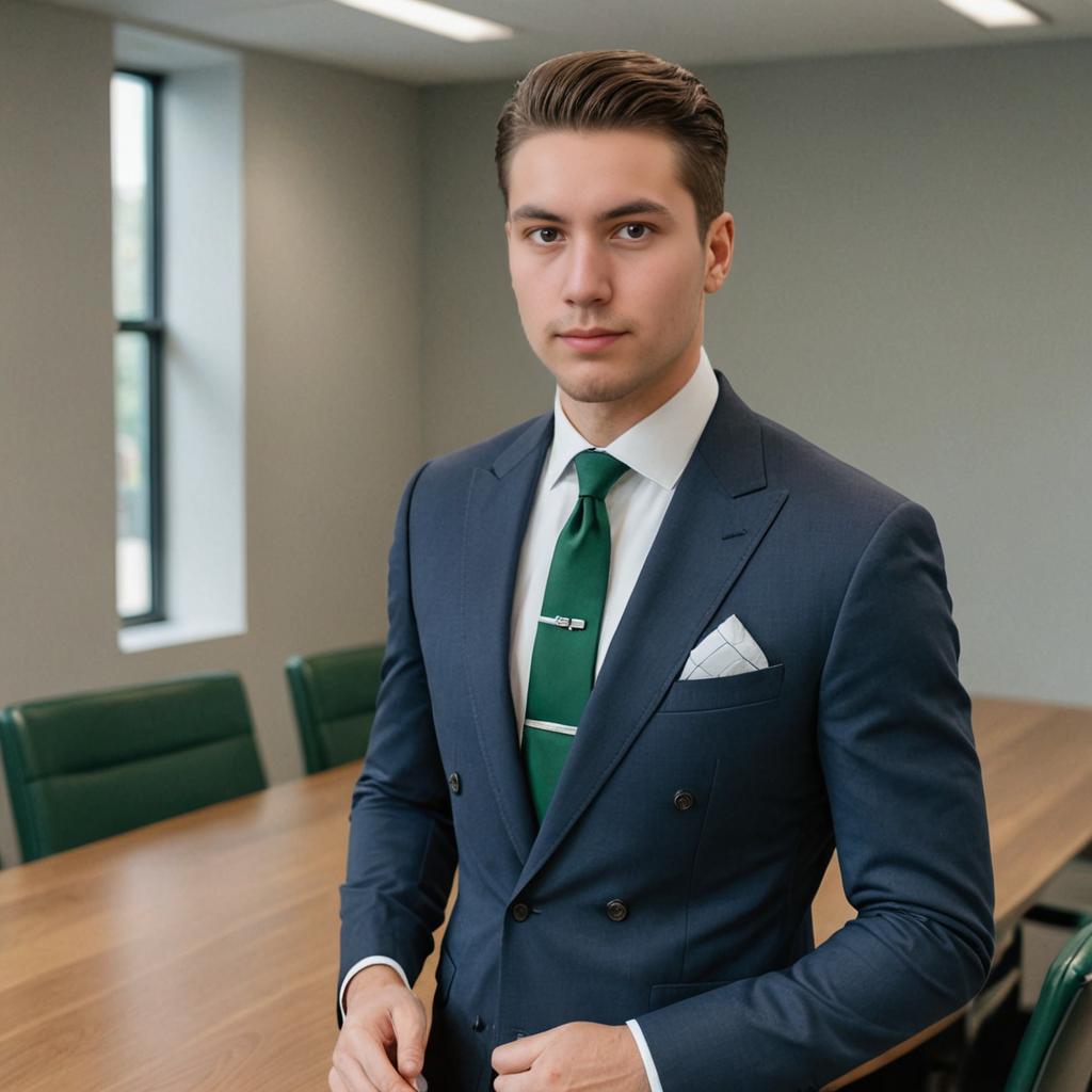 Confident Man in Modern Office