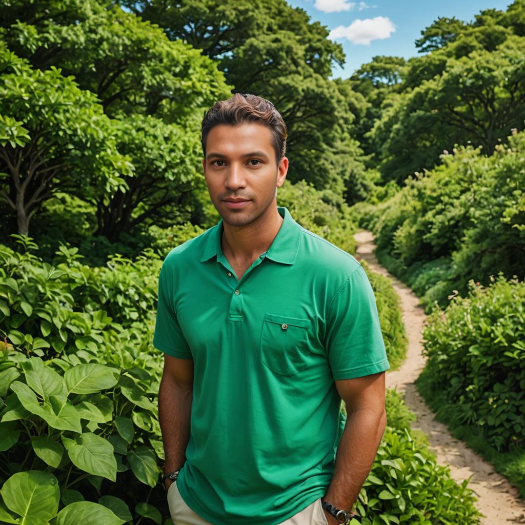 Man on Path in Martha's Vineyard