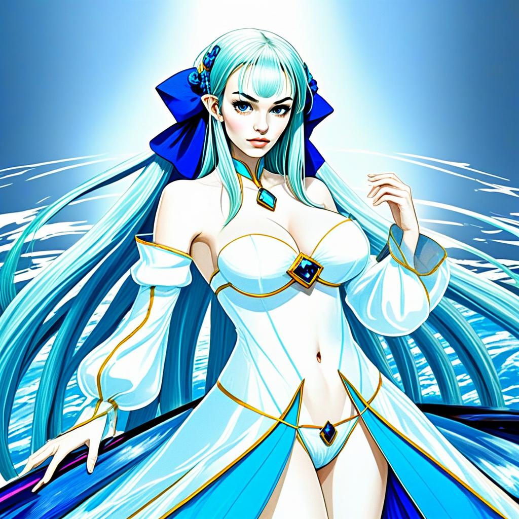 Morgan Le Fay Water Princess Anime Illustration