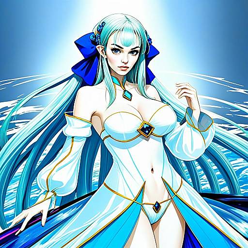 Morgan Le Fay Water Princess Anime Illustration