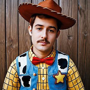 Man in Woody Costume Toy Story Cosplay Outfit