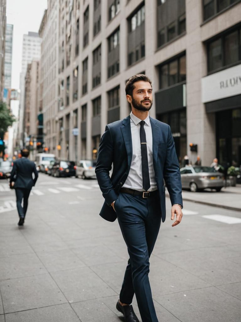 Confident Man in Business District