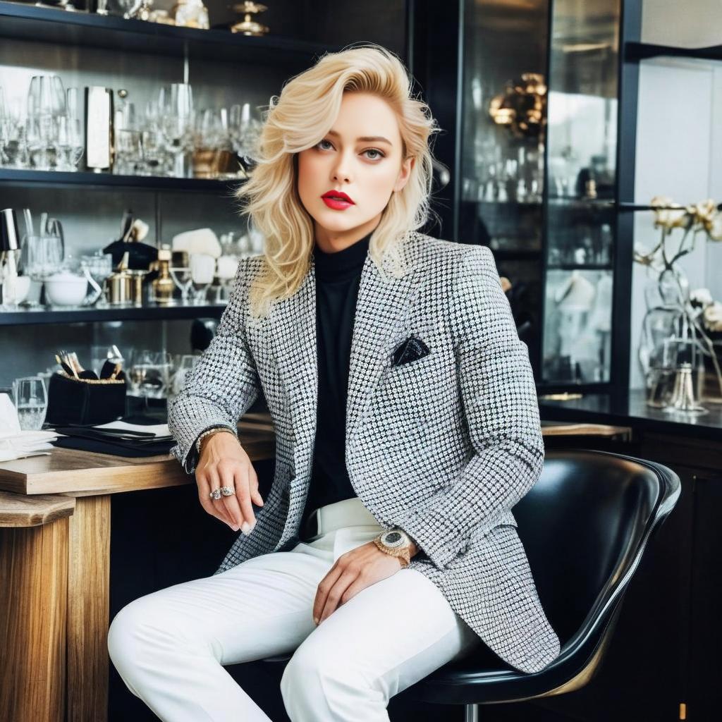 Stylish Woman in Elegant Setting Stylish Woman in Elegant Setting