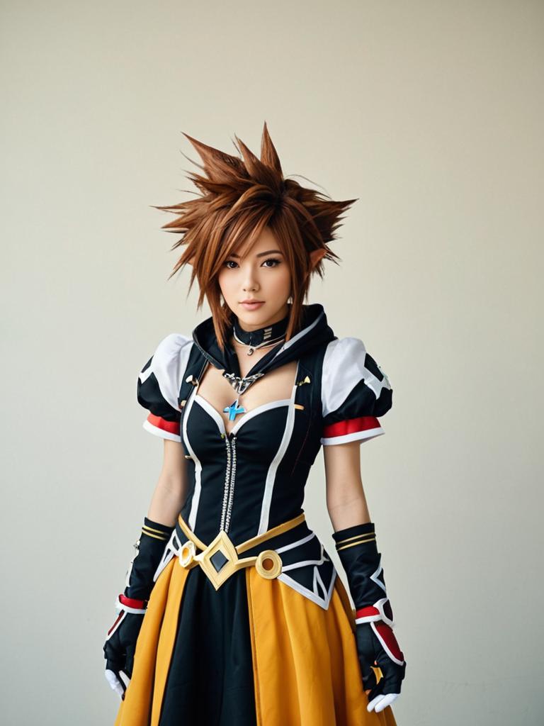 Woman Cosplay as Terra from Kingdom Hearts Realistic Photo