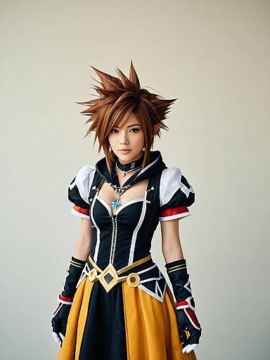 Woman Cosplay as Terra from Kingdom Hearts Realistic Photo