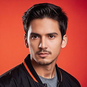 Young Man in Black Jacket with Serious Expression
