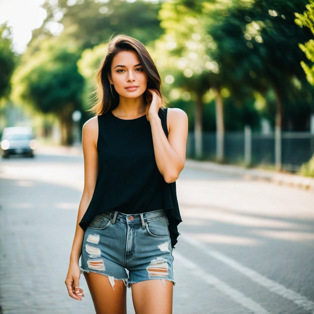 Confident Young Woman in Urban Setting