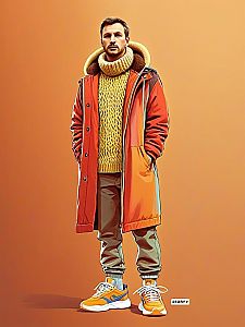 Confident Man in Stylish Urban Outfit
