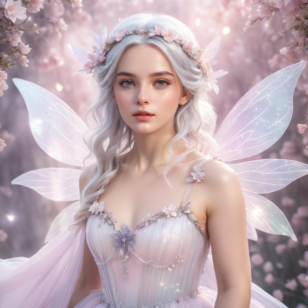 Ethereal Fairy Woman in Dreamy Forest