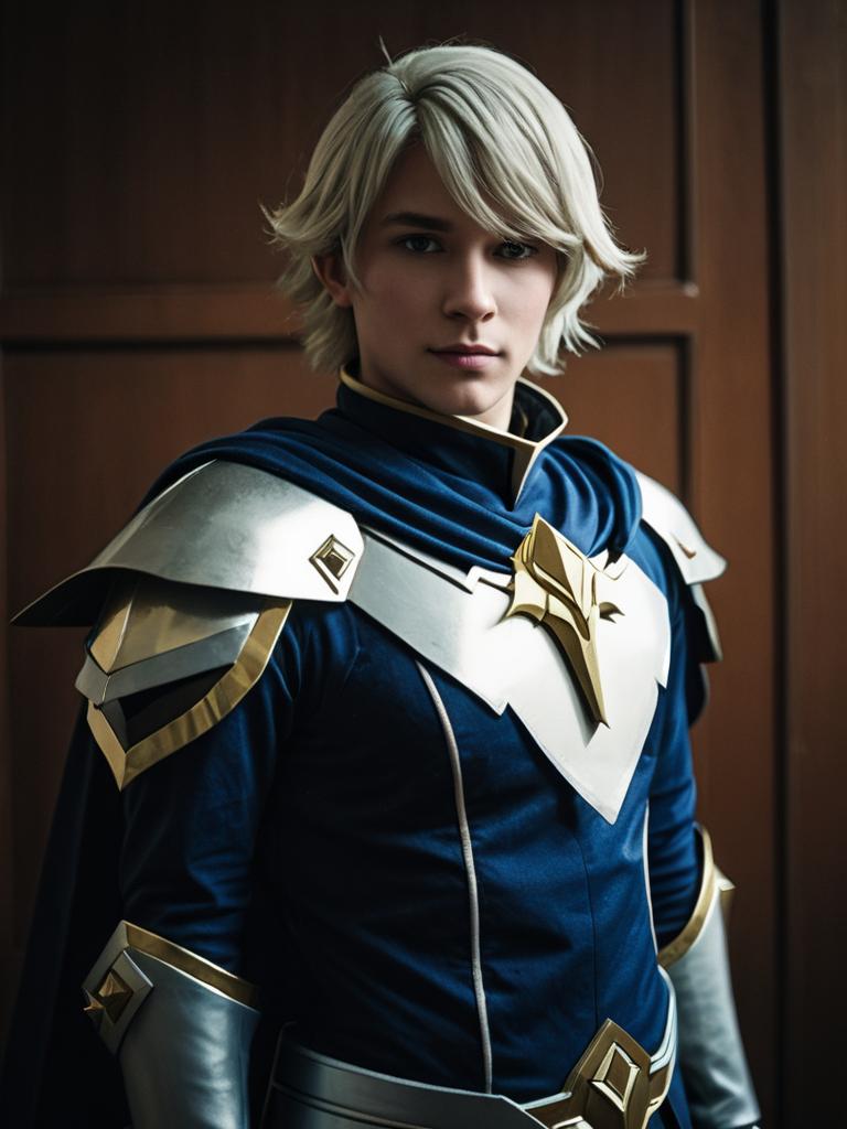 Realistic Corrin Cosplay Costume Worn by Man