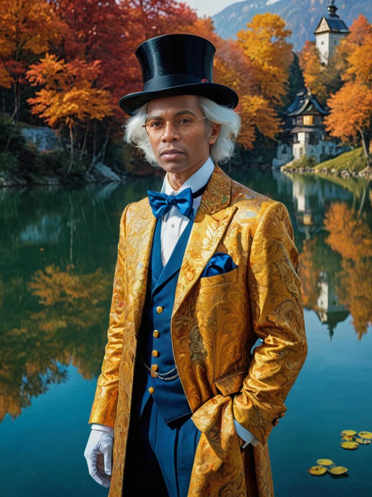 Elaborate Scrooge McDuck Costume in Autumn