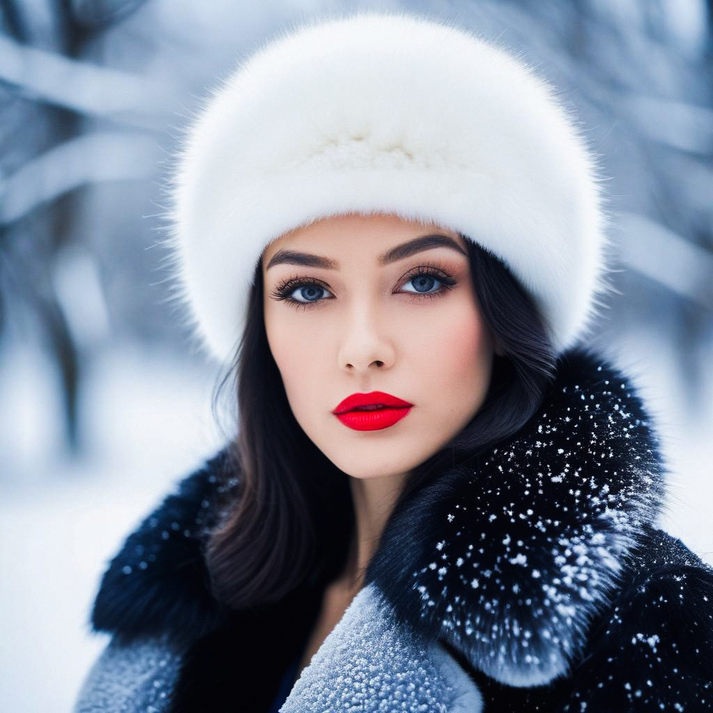 Elegant Winter Fashion Portrait of a Woman