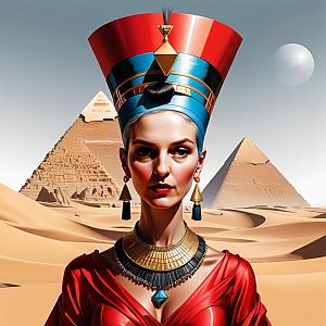 Digital Portrait of an Ancient Egyptian Queen