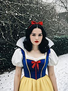 Fairytale Woman in Snowy Setting