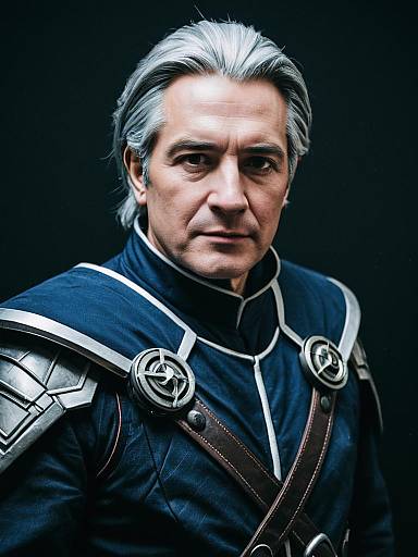 Man in Detailed Anya Cosplay Photorealistic Studio Portrait