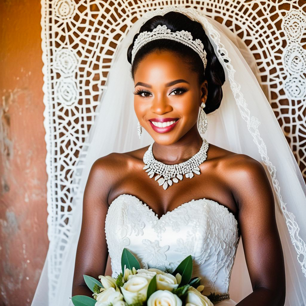 Radiant Bride in Lace Wedding Dress