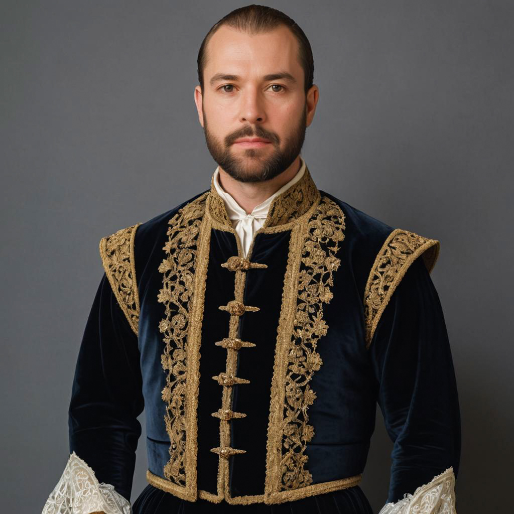 Man in Ornate Historical Costume