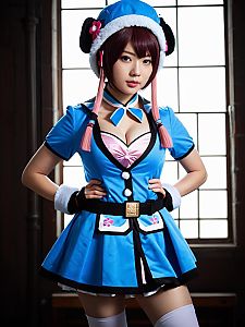 Realistic Sexy Cosplay of Mei Hatsume Character Woman