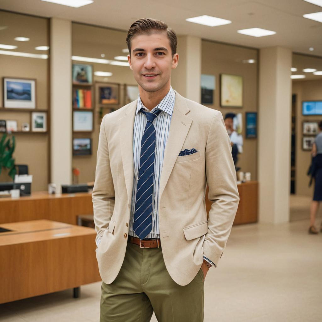 Professional Man in Stylish Office Setting