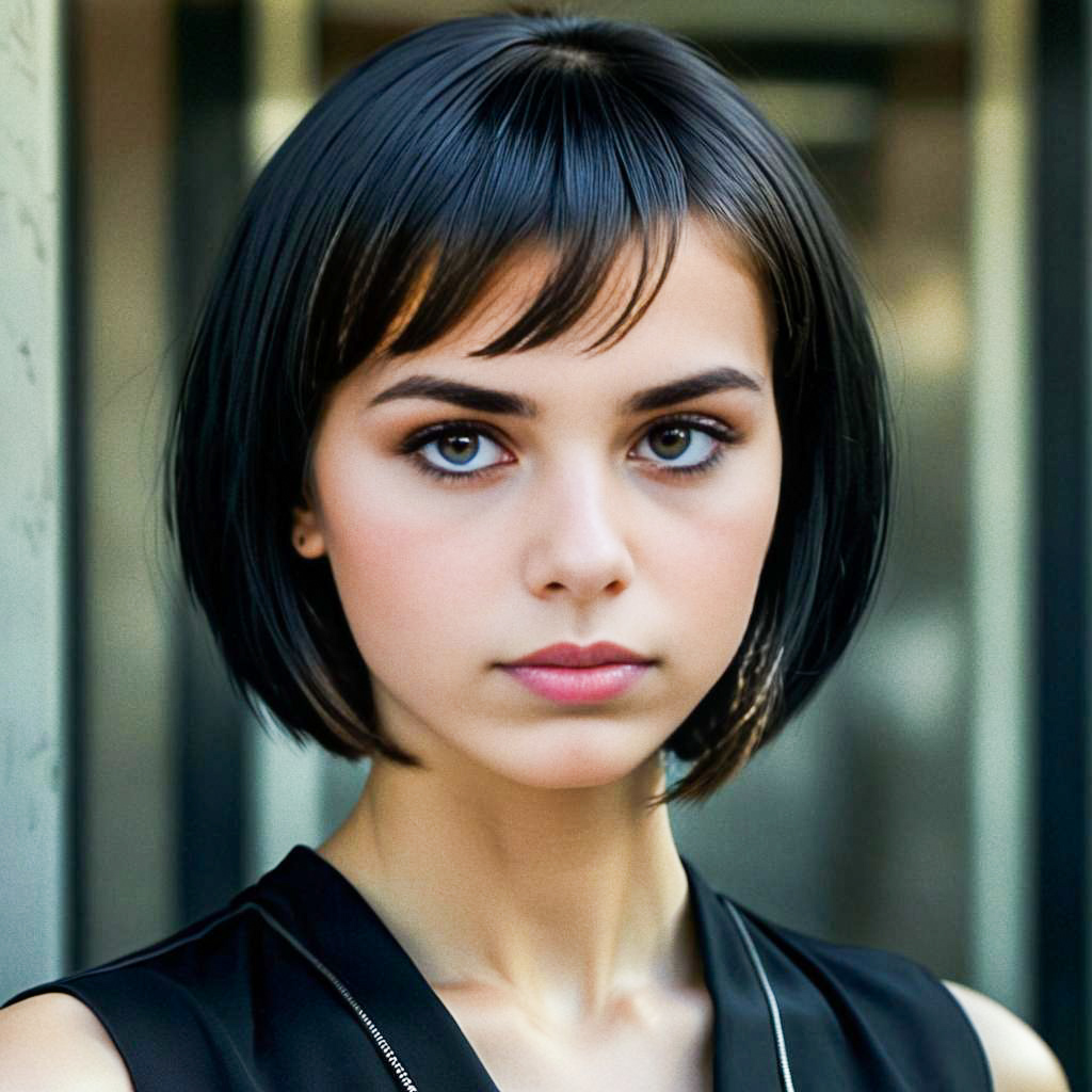 Confident Young Woman with Bob Haircut