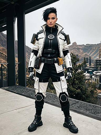 Apex Legends Inspired Tactical Woman Cosplay in Realistic Style