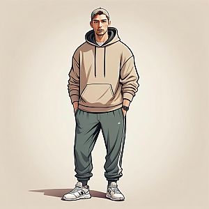 Young Man in Casual Streetwear