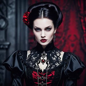 Gothic Portrait of a Mysterious Woman