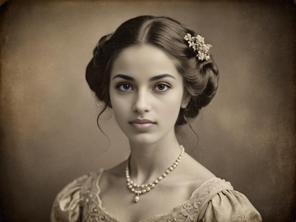 Aristocratic Woman in Vintage Elegance