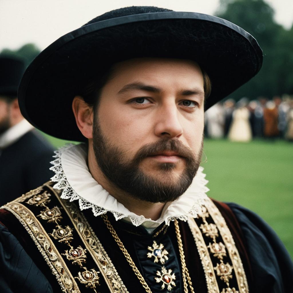 Renaissance Man in Historical Attire