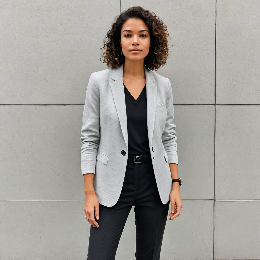 Confident Woman in Stylish Blazer