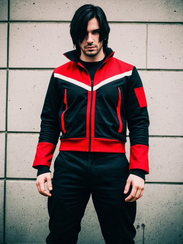 Man in Realistic Alex Mercer Cosplay Costume