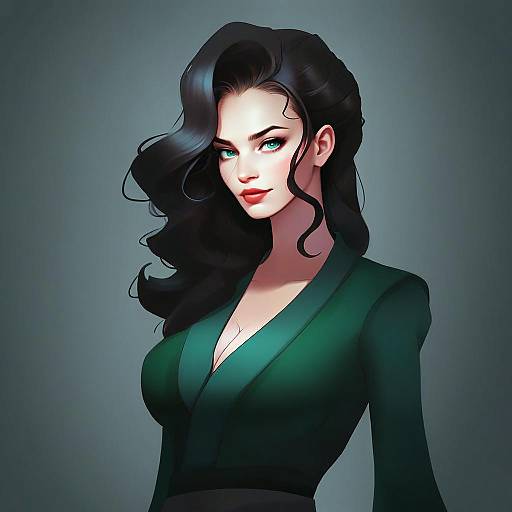 Asami Sato Digital Anime Style Portrait