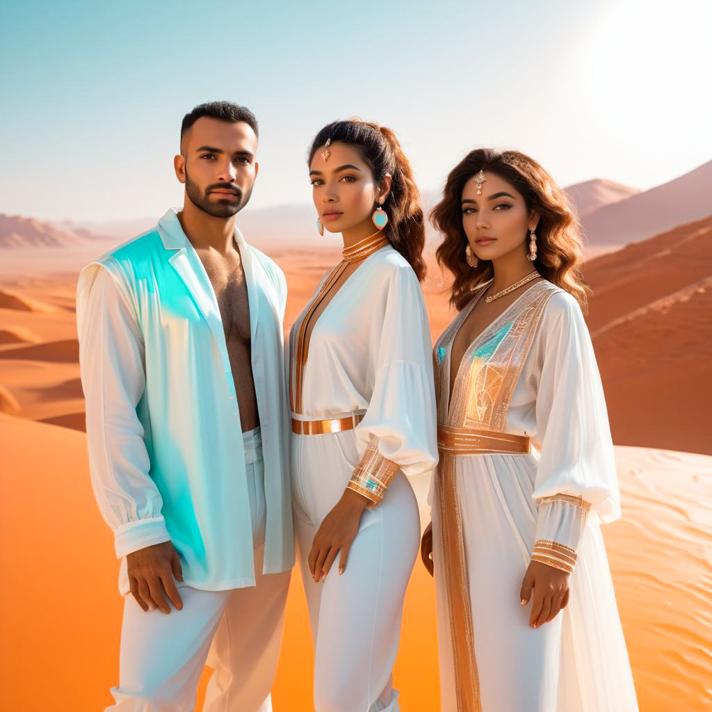 Stylish Individuals in Desert Elegance