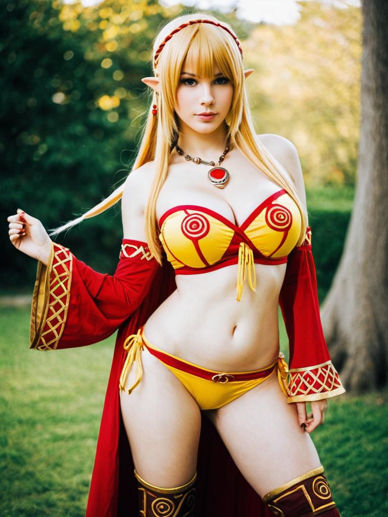 Realistic Gypsy Ragnarok Online Cosplay Costume Woman Outdoors