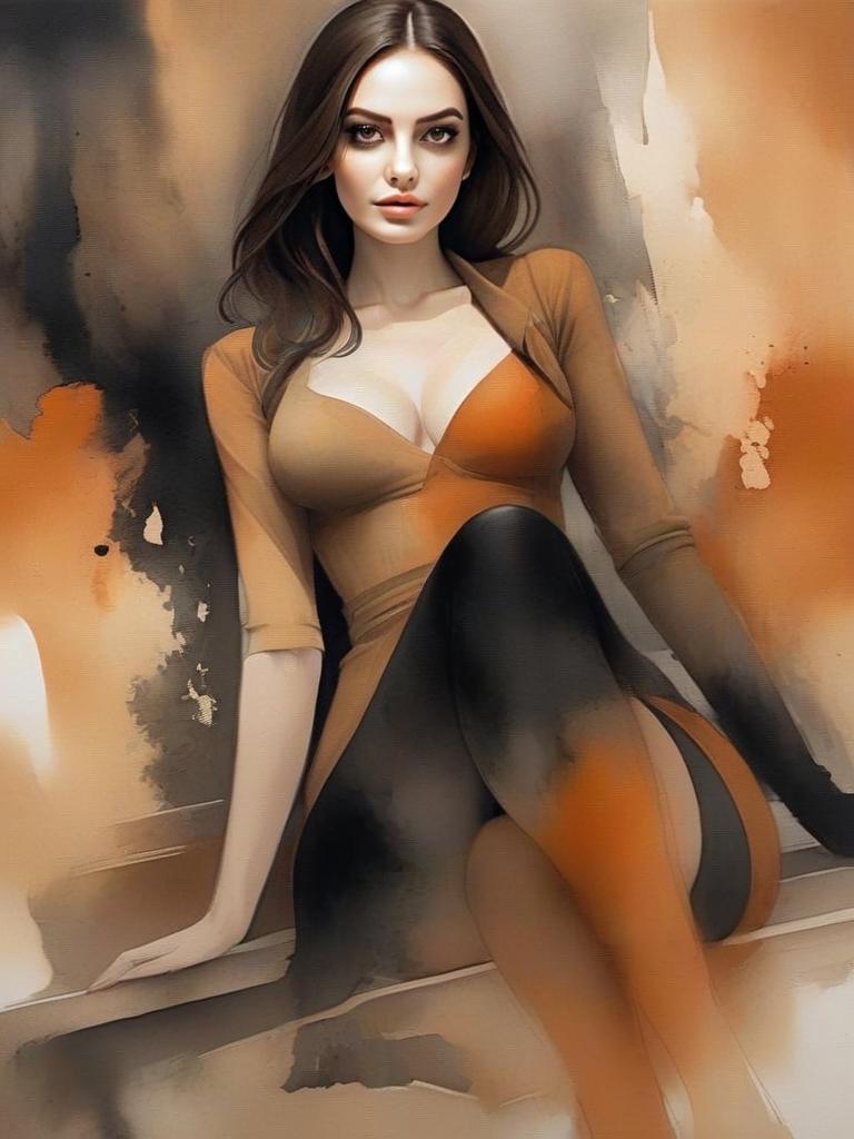 Glamorous Fashionable Woman Illustration