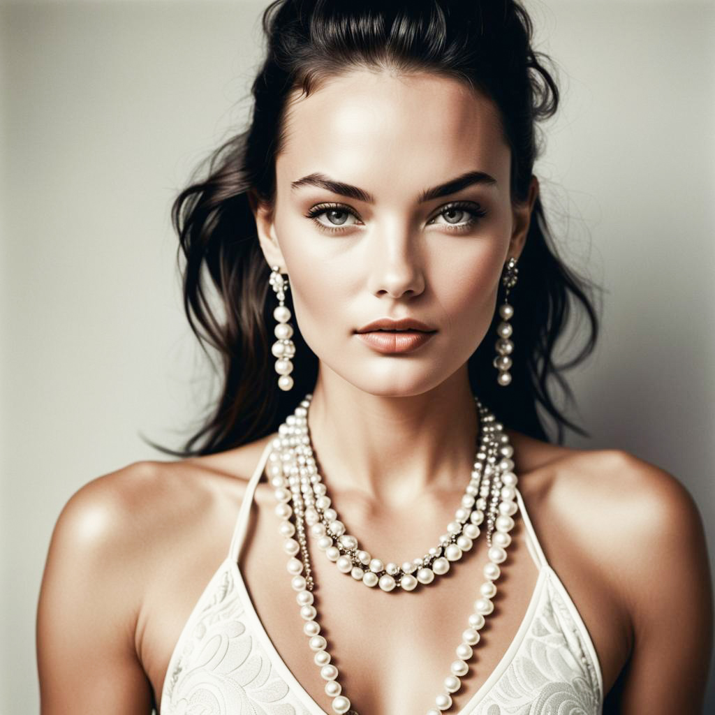 Elegant Woman with Pearl Jewelry