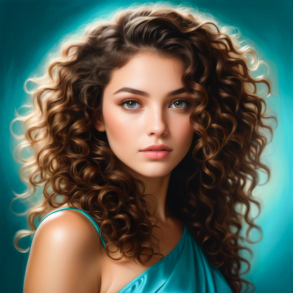 Young Woman with Curly Hair