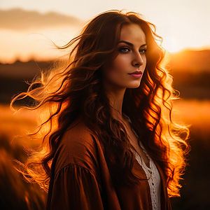 Woman in Golden Hour Light
