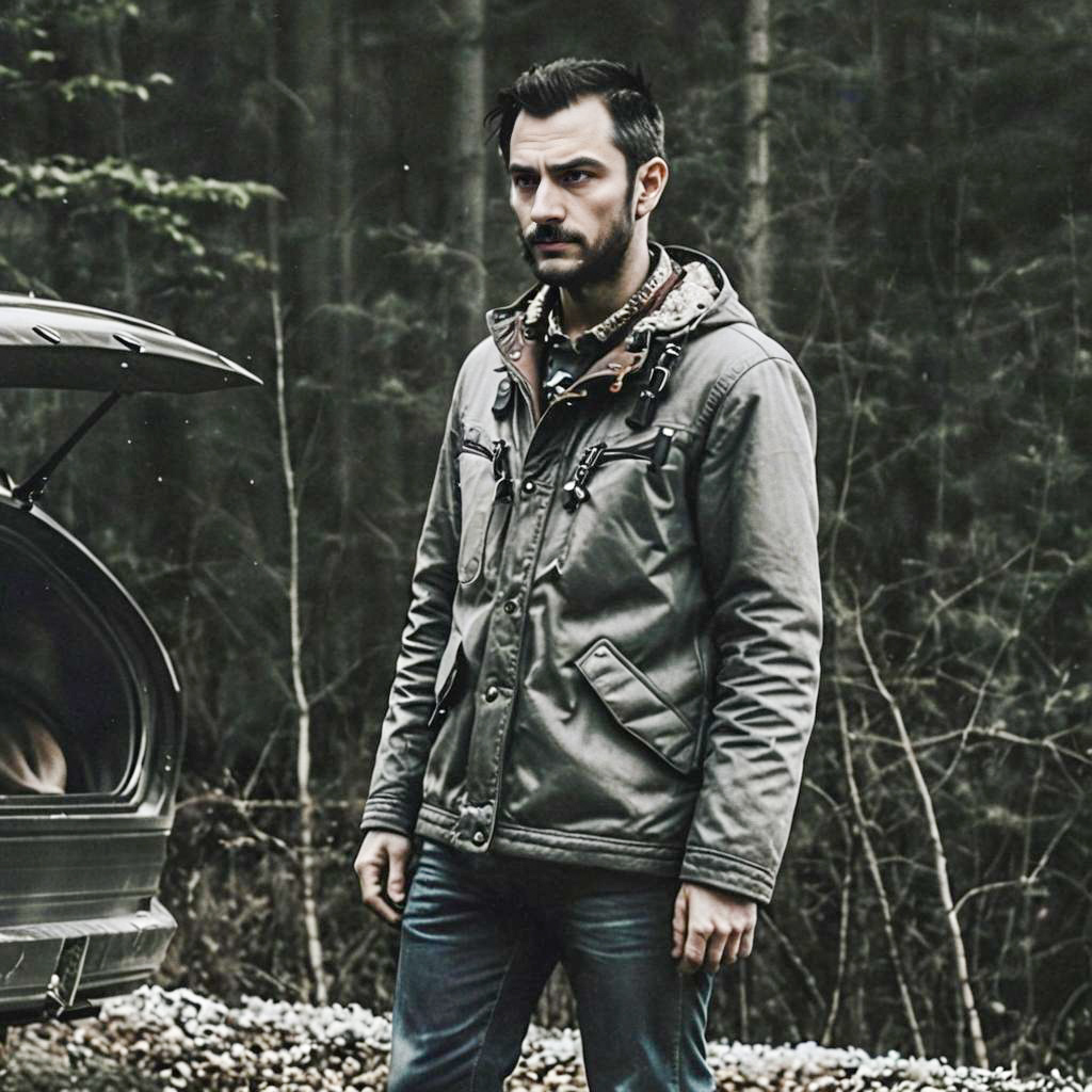 Rugged Man in Stylish Outdoor Jacket