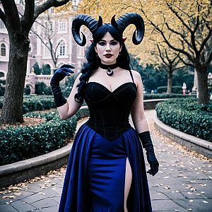 Gothic Fantasy Woman in Elaborate Costume