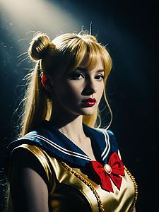 Sexy Cosplay Woman as Usagi Tsukino from Sailor Moon