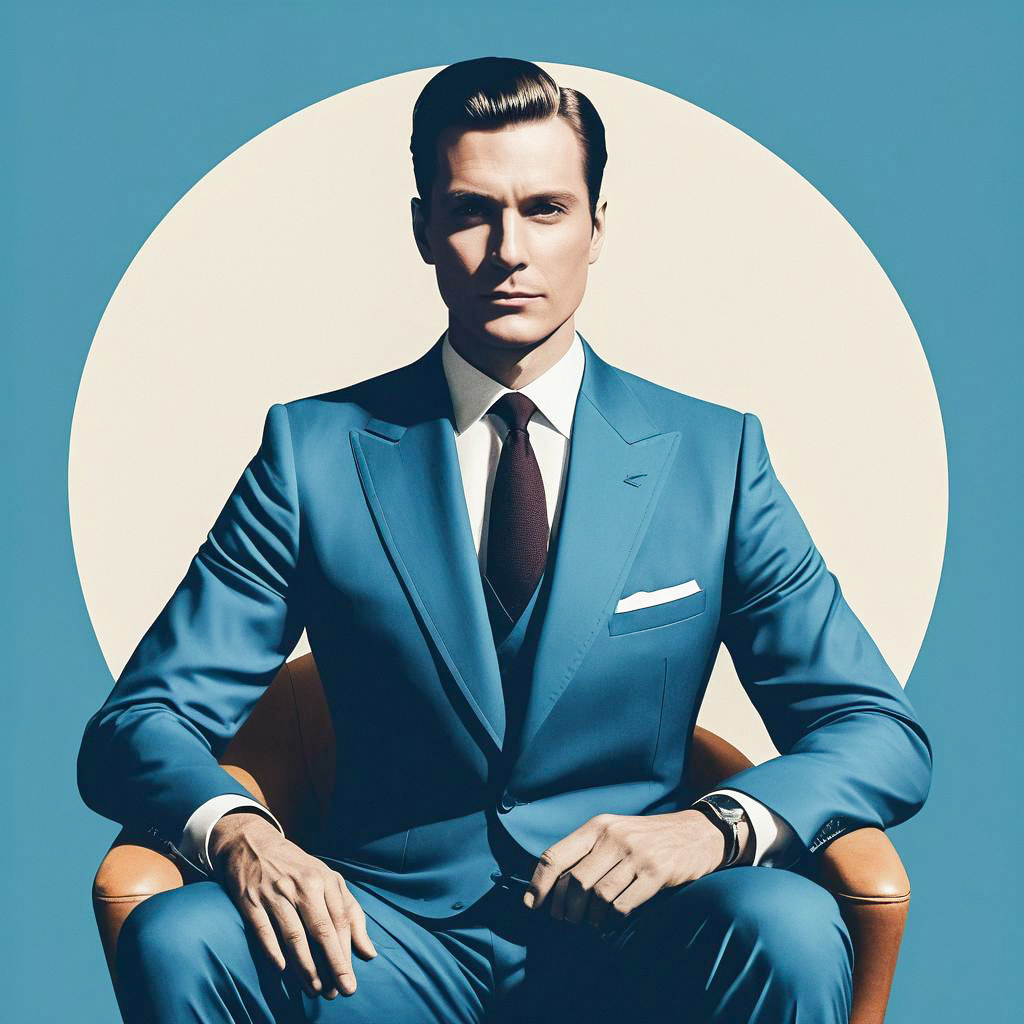 Confident Man in Blue Suit Confident Man in Blue Suit