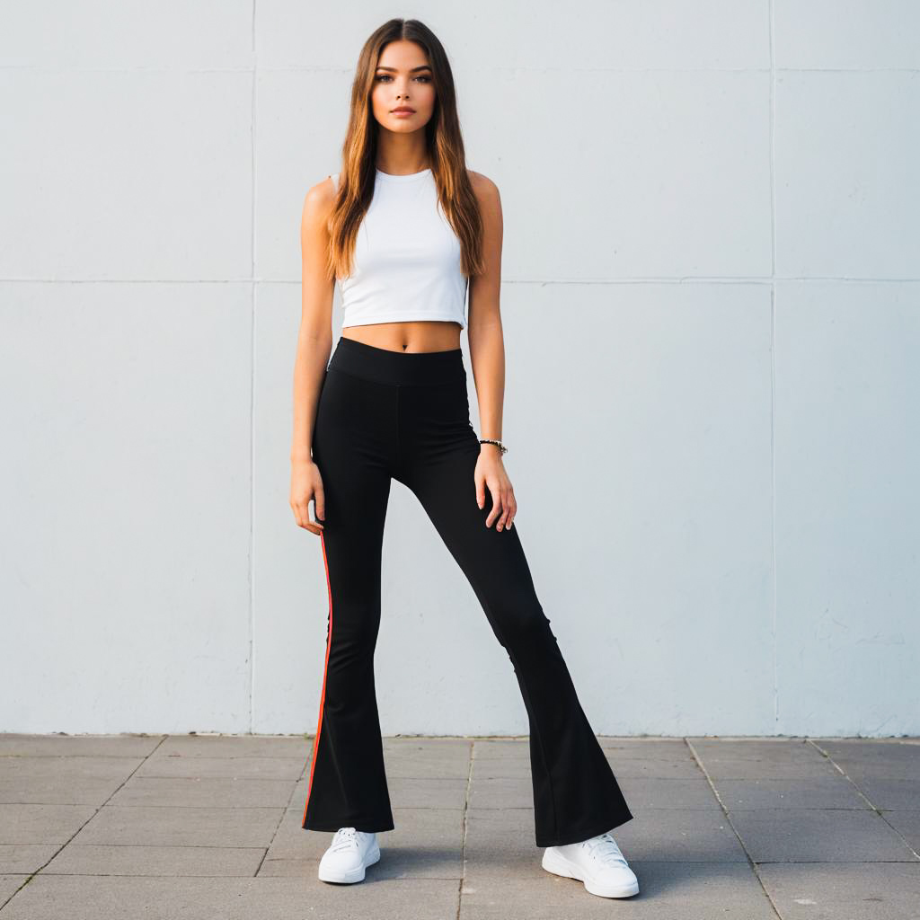 Stylish Young Woman in Trendy Outfit