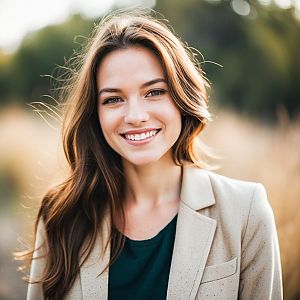 Smiling Young Woman in Nature