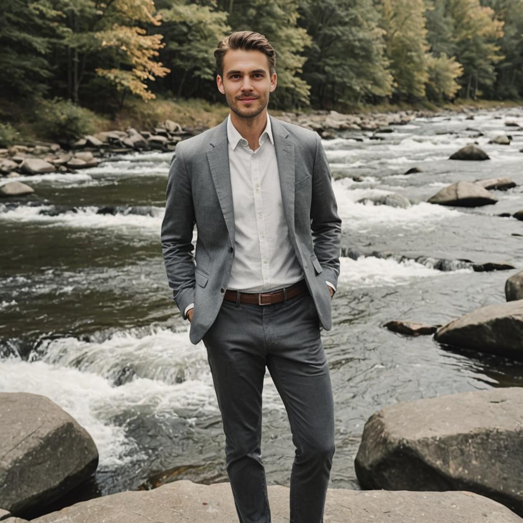 Stylish Man by Tranquil River