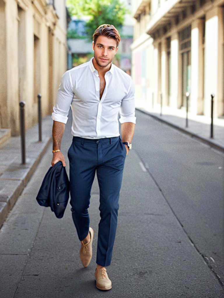 Stylish Young Man in Urban Fashion