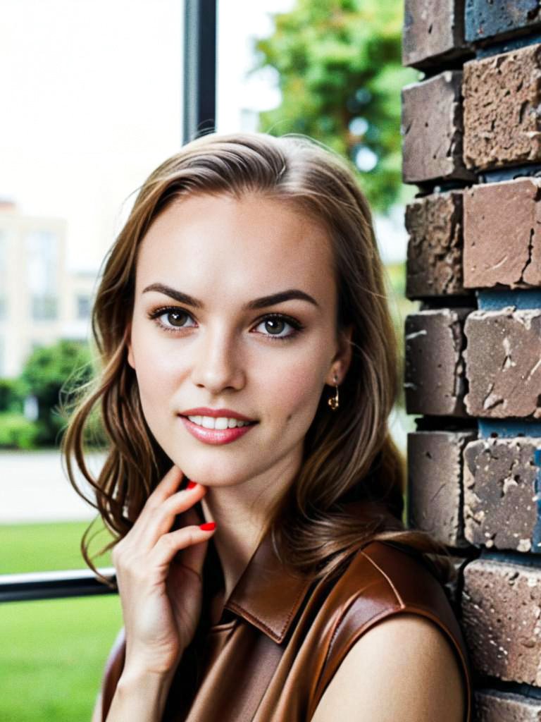 Stunning Woman Portrait with Soft Waves