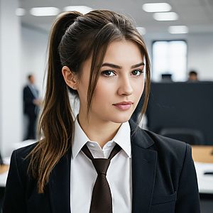 Confident Young Businesswoman in Modern Office